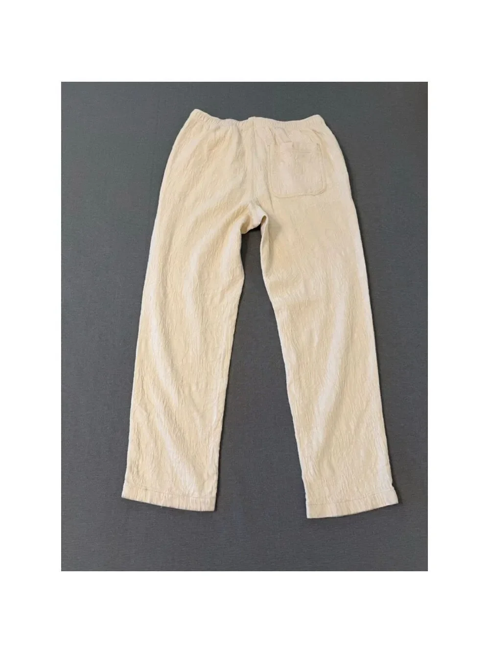 Zara textured pants in ecru linen blend size M